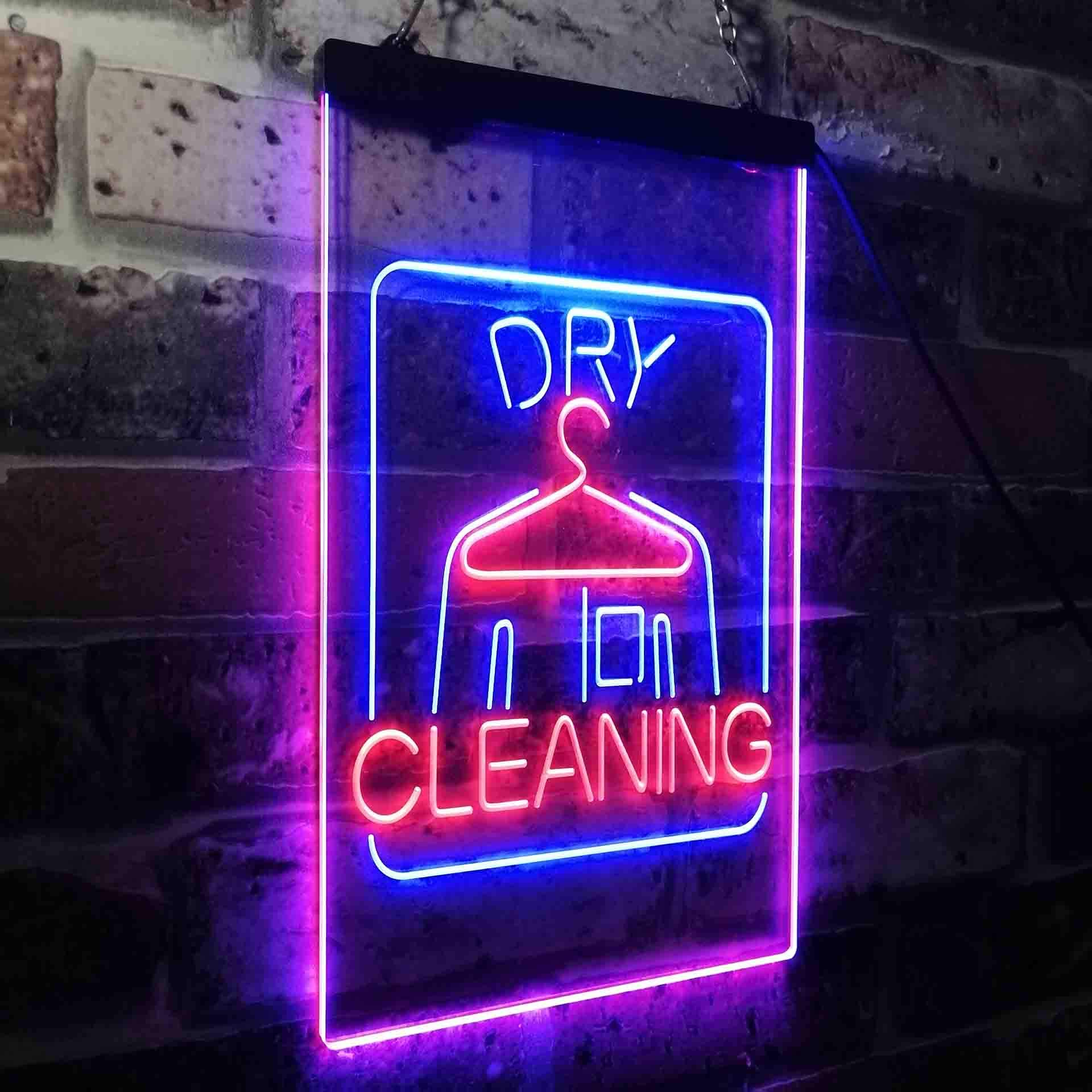  DRY ネオンサイン 看板 Amazon.co.jp: Dry Cleaning Laundry Dual Color LED看板 ネオン