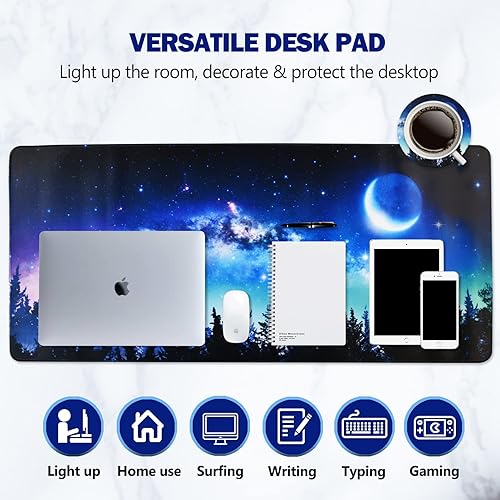 Miniatura 5 de AIMSA Alfombrilla de mouse XXL grande para juegos con soporte para reposamuñecas para teclado y reposamuñecas, alfombrilla de escritorio