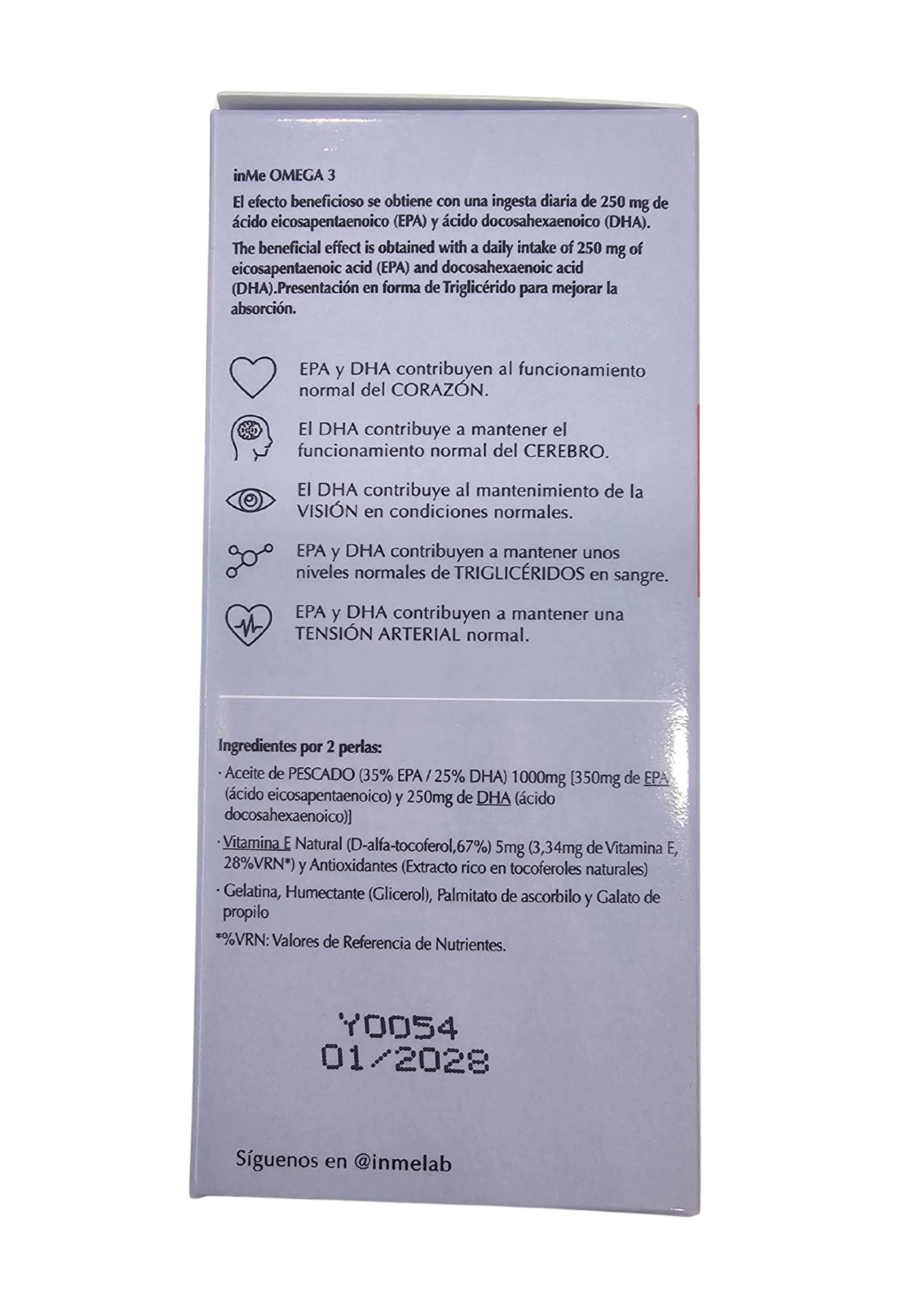 InMe Lab Omega 3 Formato Ahorro 2ª unidad -20%