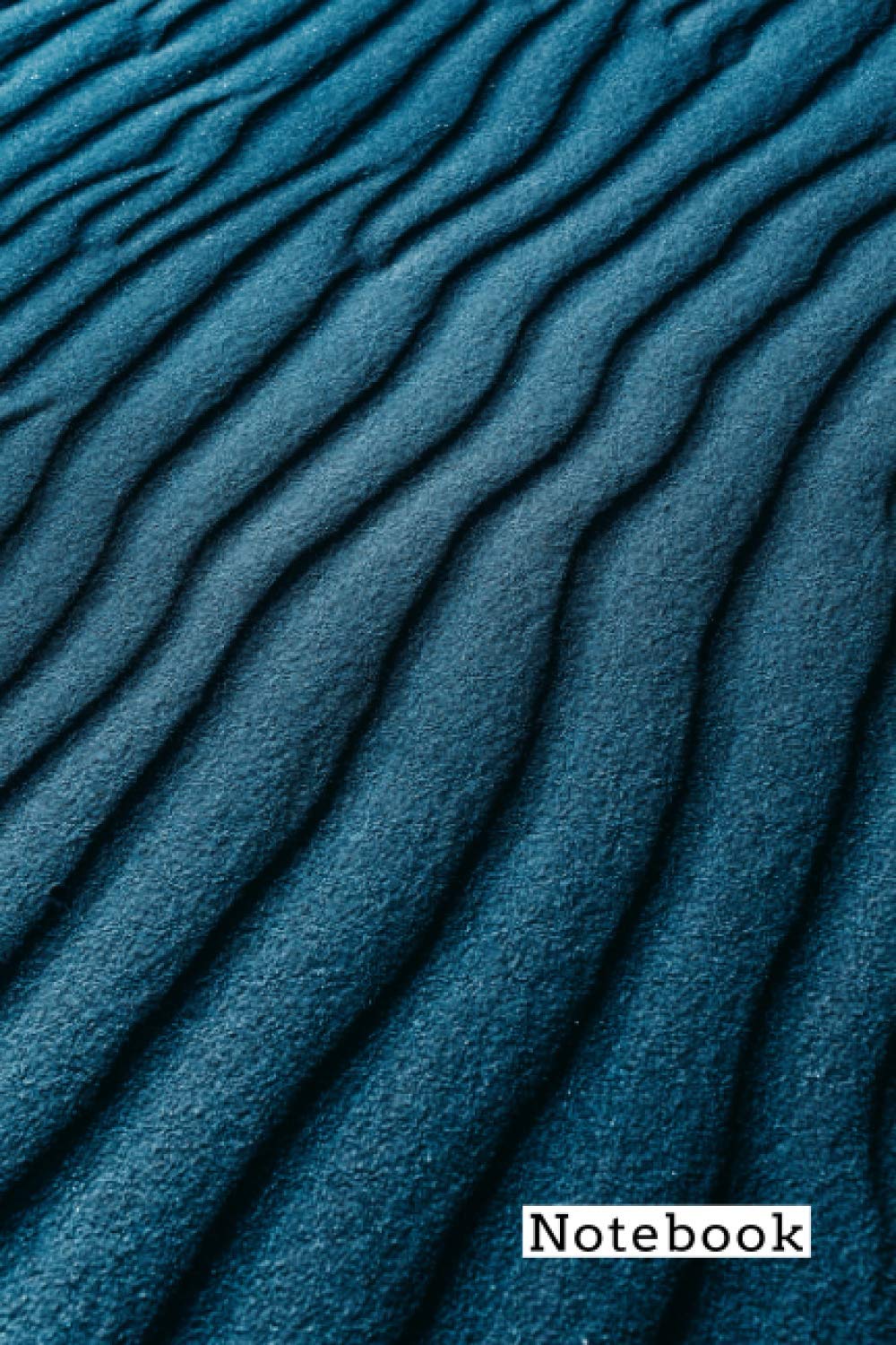 Notebook: Blue Sand Waves Elegant Notebook, College Ruled, 120 Pages, 6x9 inches, Soft Cover