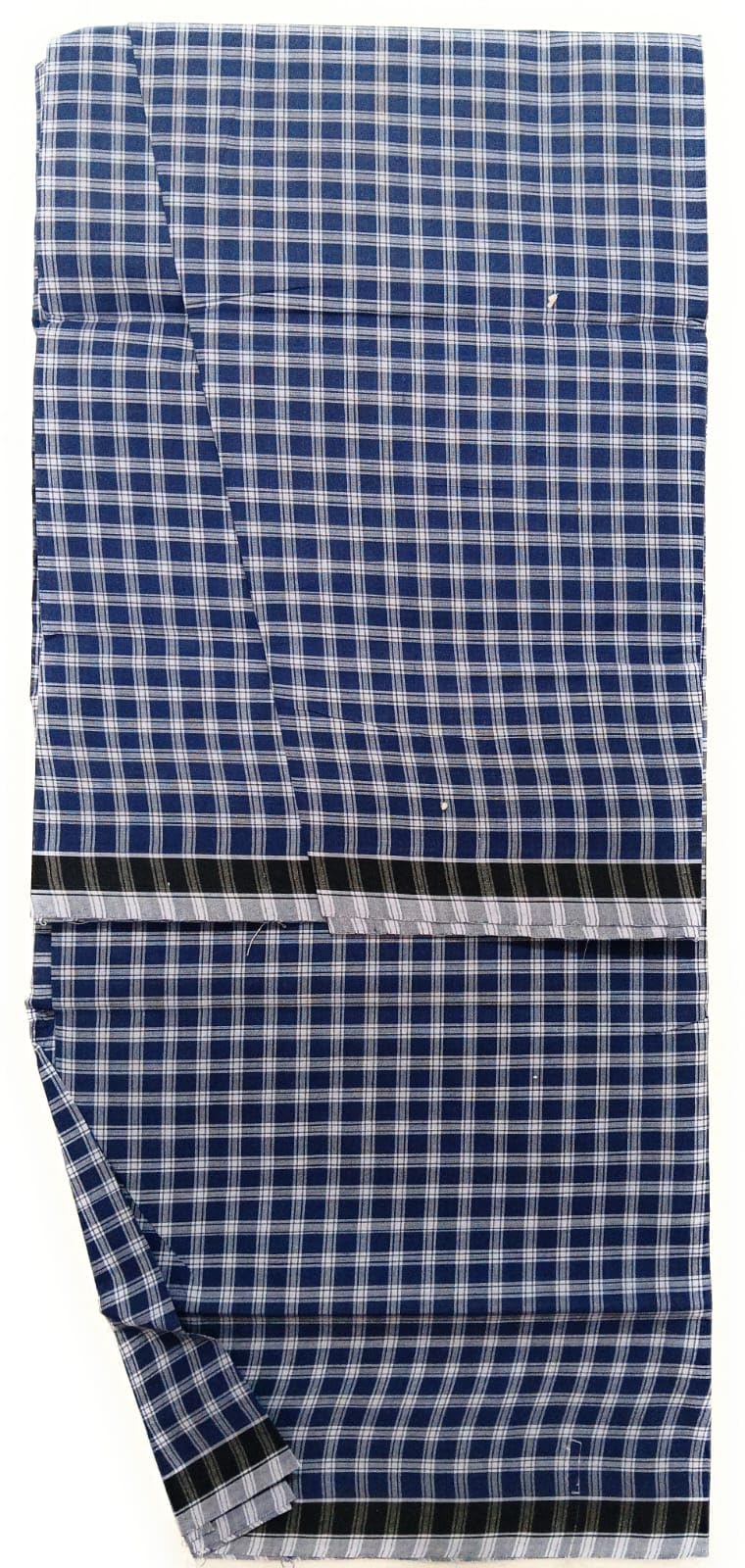 A Chand 100 x 100 Men's Cotton Lungi 2.10mtr (White) Model PLMLH11042#-image-36