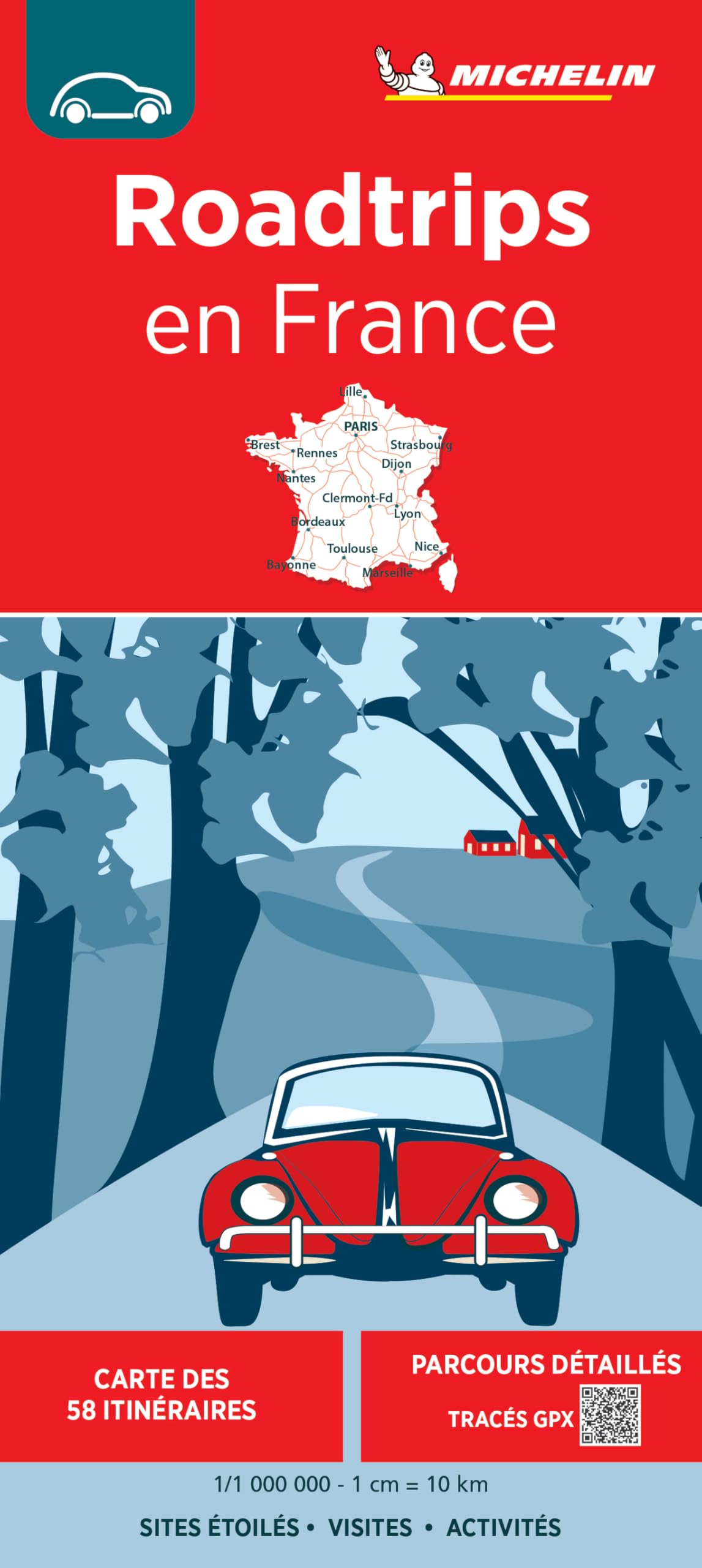 France roadtrips 58 Itinéraires (769): 1/1 000 000 (National)