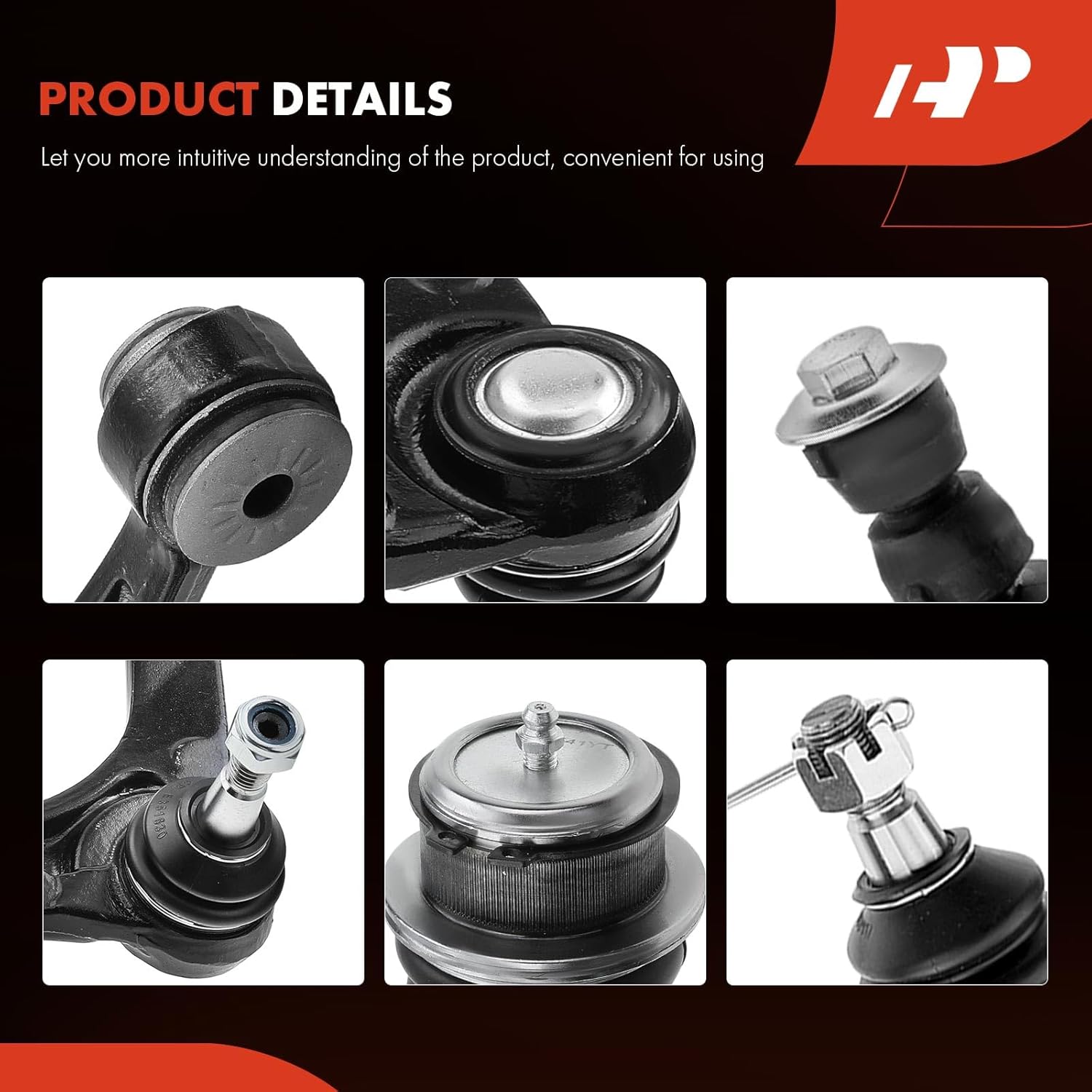 A-Premium 6Pcs Front Suepnsion Kit, Upper Control Arm, Lower Ball Joint, Sway Bar Link, Compatible with Chevrolet & GMC & Cadillac - Silverado 1500 Tahoe Suburban Avalanche Sierra 1500 Yukon Escalade