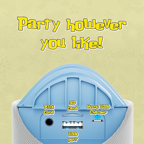 Miniatura 2 de Disney Lilo and Stitch - Altavoz inalámbrico Bluetooth - Altavoz inalámbrico recargable a prueba de salpicaduras con 3 horas de reproducciónranura