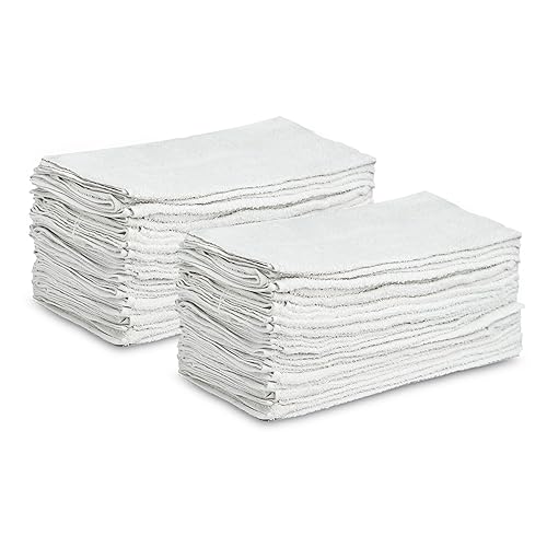 Miniatura 3 de GOLD TEXTILES White Shop Towels - 120 trapos de 16 x 27 pulgadas en una caja, valiosos trapos de limpieza para industrias, automóviles y usos