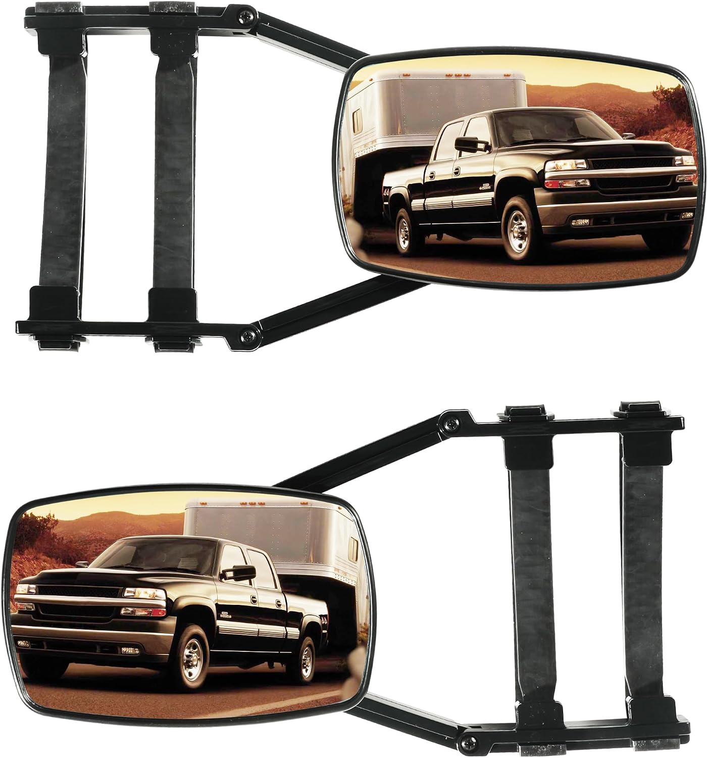 Towing Mirrors,Car Accessories Universal Mirror Extenders for Towing,Clamp-On 360 Degree Rotation Adjustable Mirror,Automotive Replacement,Suitable for Most Cars,Trucks