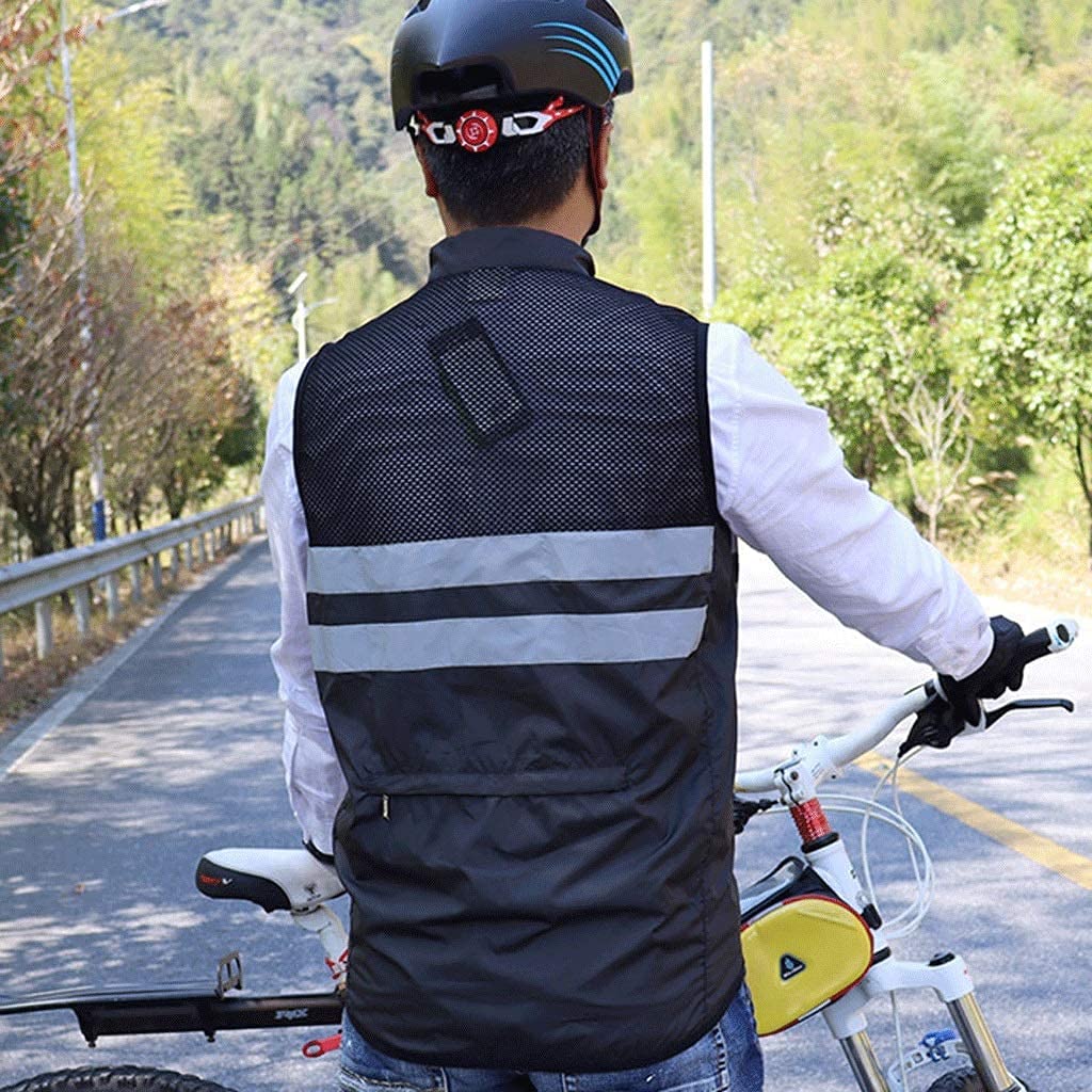 Chalecos reflectantes de alta visibilidad, traje deportivo reflectante de poliéster, chaleco reflectante de seguridad for hombres y mujeres, chaleco de ciclismo, chaleco ligero for correr, chaleco de