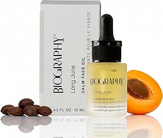 Face Oil Quieting Skincare Beauty Treatment, 13ml. Anti-Aging Vitamin E, Moisturizing Primrose, Soothing Calendula. All Skin Types. Organic Vegan Facial Oil for Women Face Skincare Moisturizer