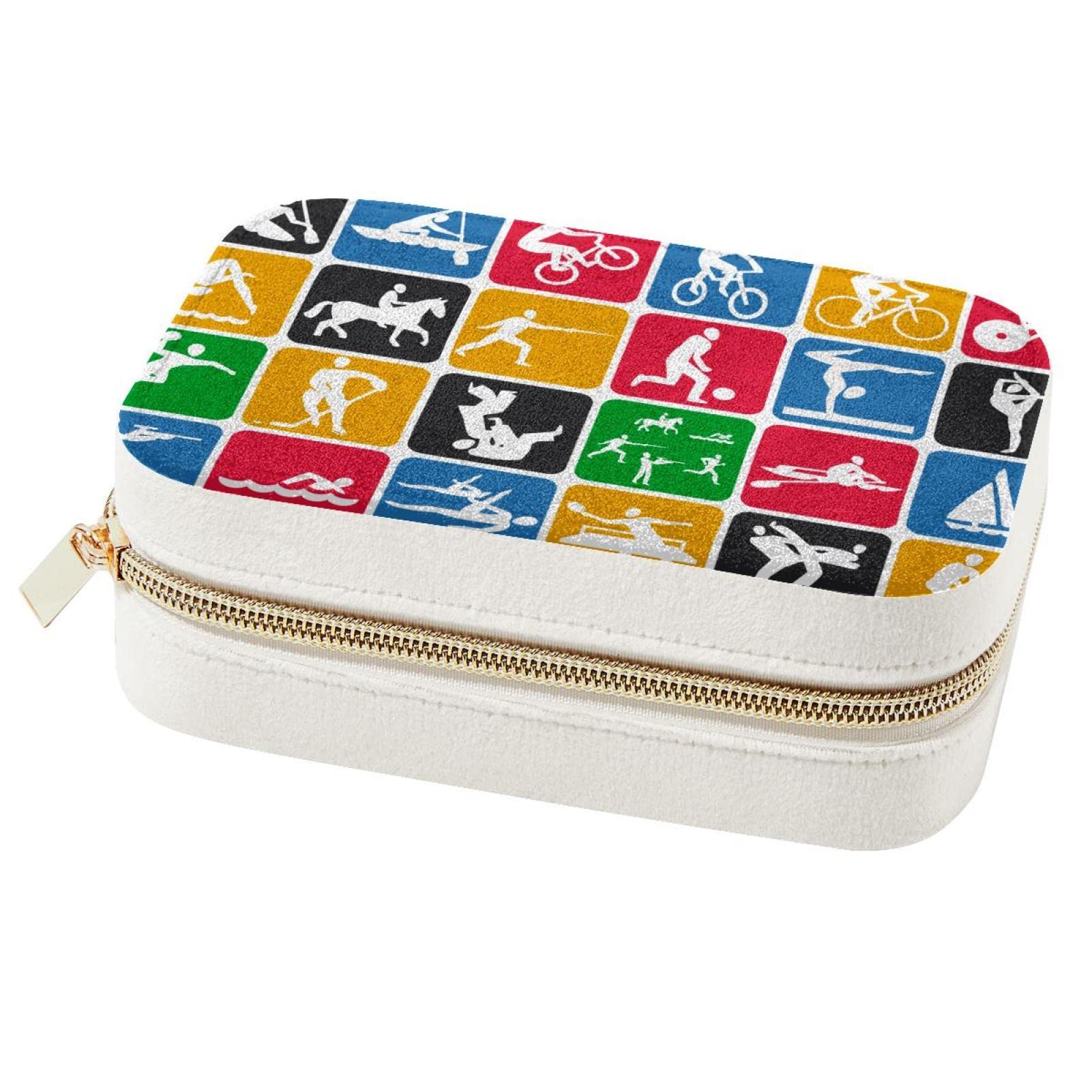 Boîte à bijoux portable de voyage pour colliers et bagues en similicuir