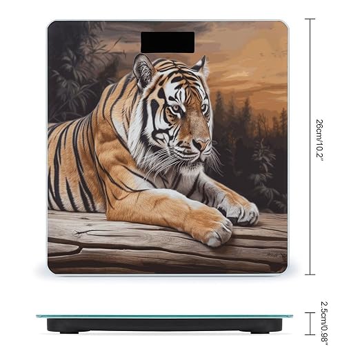 Báscula de baño digital con vidrio templado y pantalla LCD miniatura 2