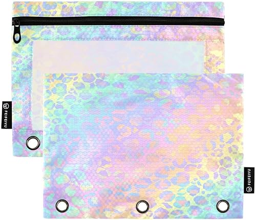 Vista 12 de ALAZA Bolsa para lápices de campo de fútbol americano para carpeta de 3 anillos, bolsillos con cremallera transparente para ventana, bolsas