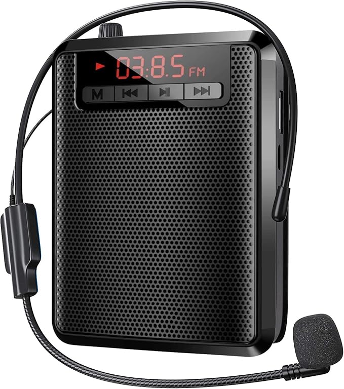 Angju Voice Amplifier, Portable Microphone Speaker, Teacher Classroom