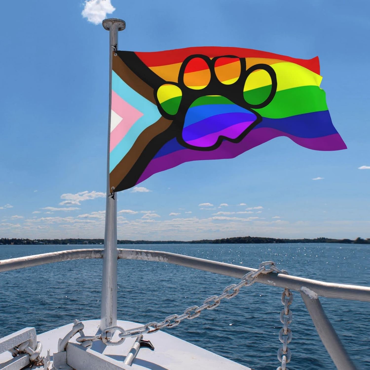 LGBT Gay Lesbian Furry Paw Pride Rainbow Flag Decoration Yard Indoor Garden Flag Outside Décor