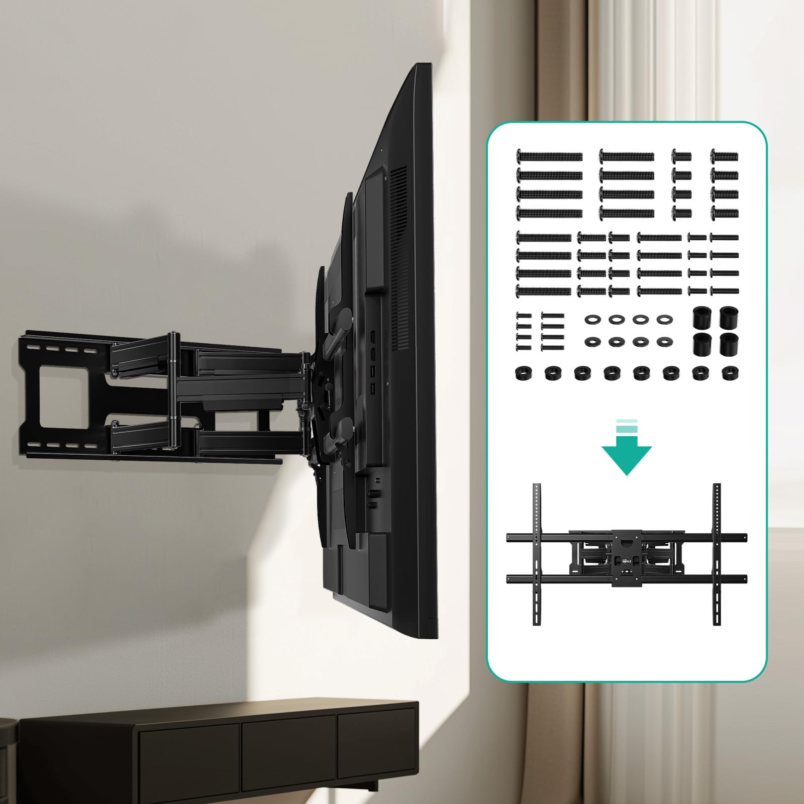 WALI TV Mount Hardware Kit - Screws & Spacers -4 WALI TV Mount Hardware Kit - Screws & Spacers -4