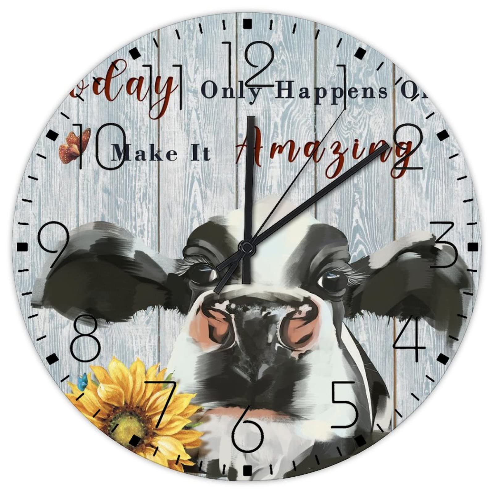 Horloge en bois Today Only Happens Once pour une déco murale inspirante