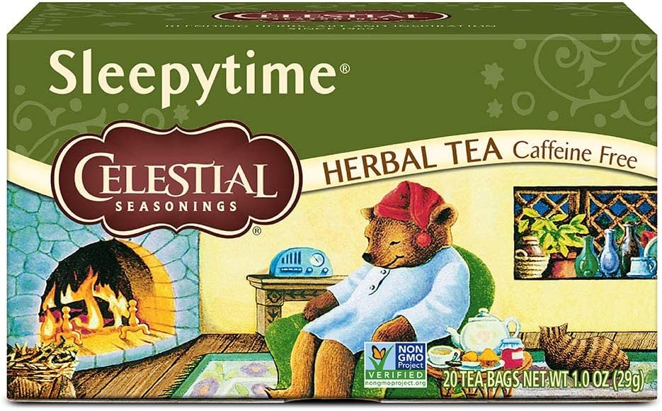 Pack of 2 x Celestial Seasonings Herbal Tea - Sleepytime - Caffeine Free - 20 Bags