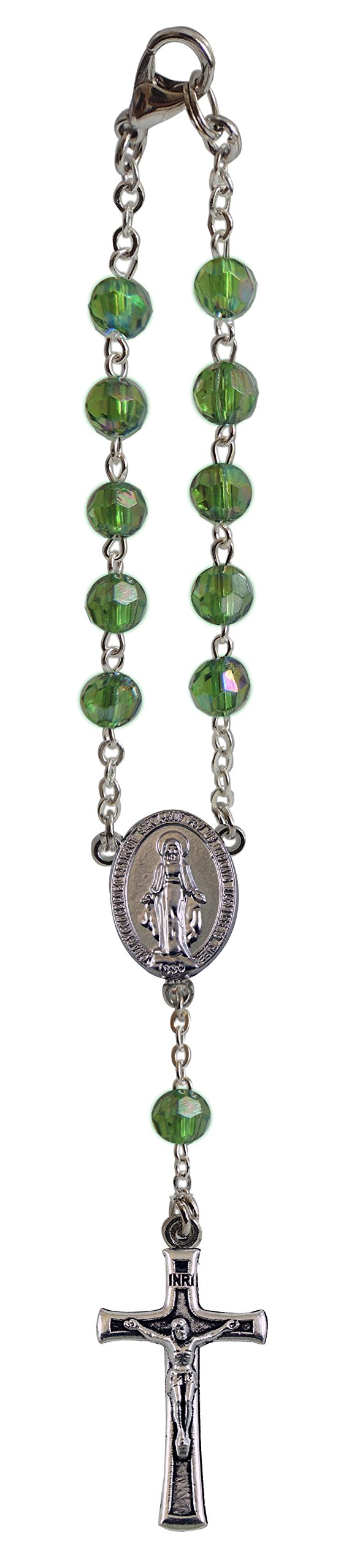Cathedral ArtMay/Emerald Birthstone Car Rosary, Multi