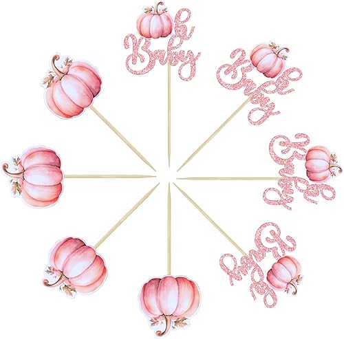 Miniatura 17 de 24 adornos de calabaza para cupcakes con purpurina para otoño, hojas, flores, calabaza, cupcakes, decoración de pasteles para Halloween, decoración