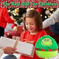 Vista 7 de DONGYING Decoración de Navidad, almohada de Navidad, muñeca de monstruo verde, muñeca de peluche adecuada para árbol de Navidad, decoración