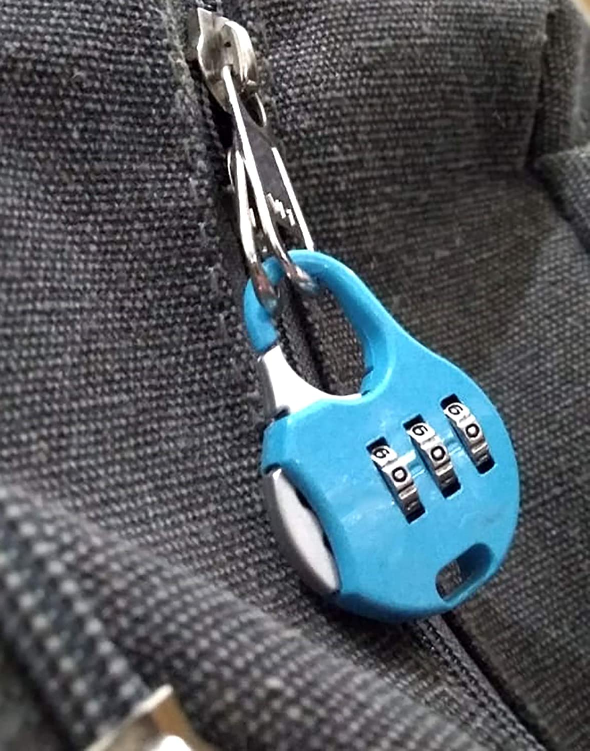 SYGA Portable Luggage Lock 3 Digit Code Number Padlock Sliding Combination Travel Number Lock for Suitcase, Backpack, Lockers, Cabinet, Briefcase, Travel Bag, Gym, Laptop, Baggage Bag - Round, Red 1