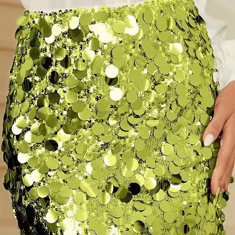 ANKOMINA Women's Sexy Shiny Sequin Mini Skirt Glitter Low Waist Pencil Skirts Bodycon Dance Party Club Short Skirt - Image 7