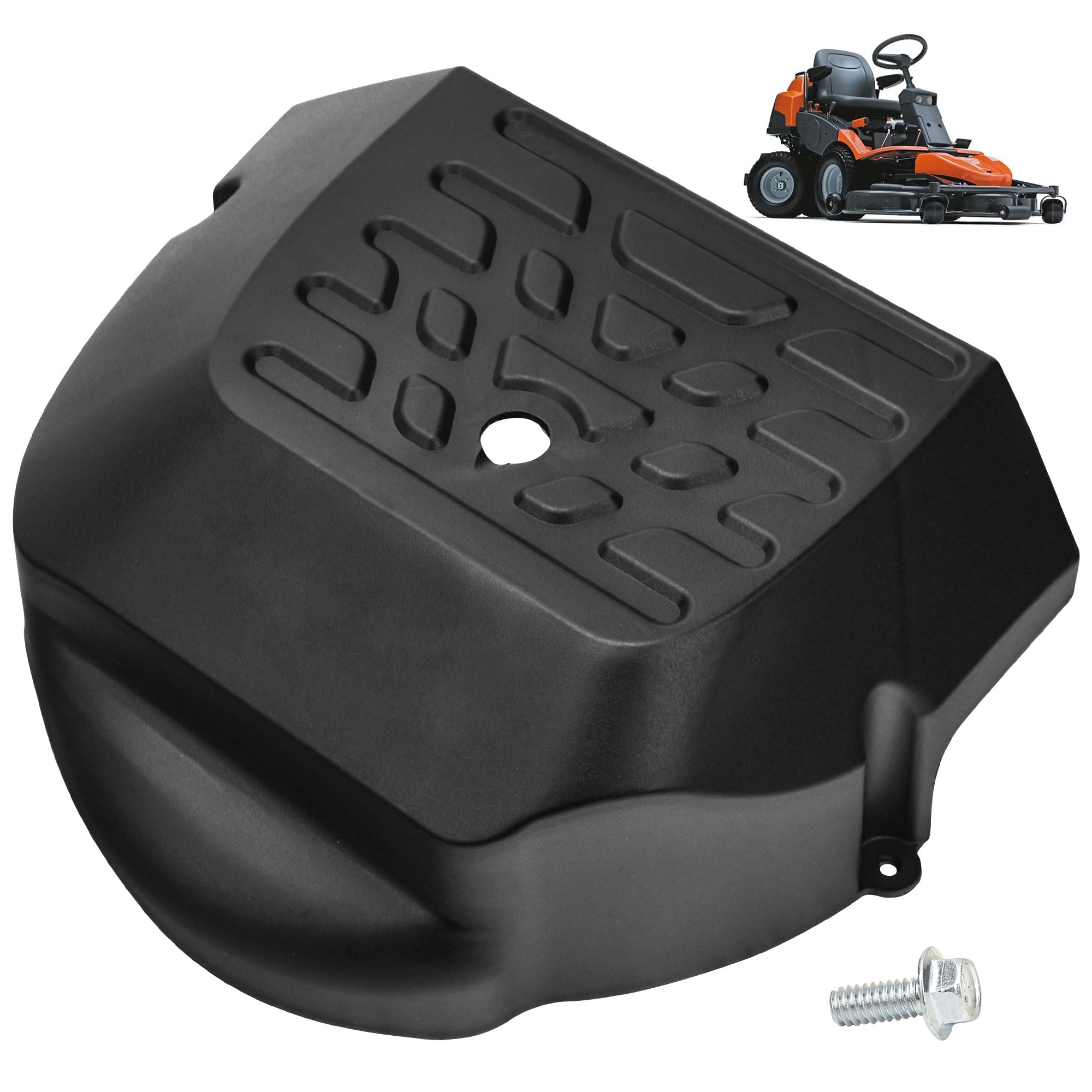 532196066 Mandril de cubierta LH compatible con cortacésped Husqvarna RZ5424, negro