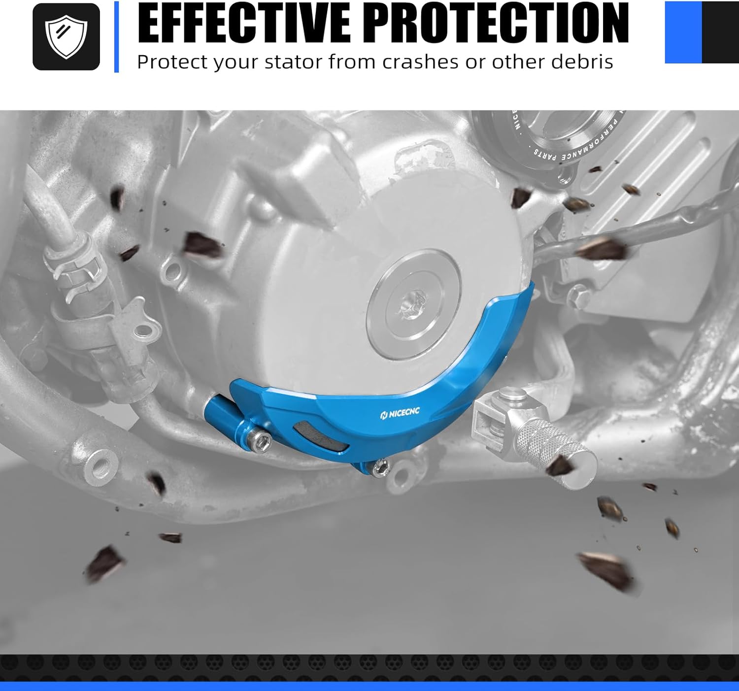 NICECNC Blue Ignition Stator Guard Compatible with Suzuki DRZ400 DRZ400S 2000-2024 DRZ400SM 2005-2024 See Fitment CNC-machined gnition Clutch Case Covers