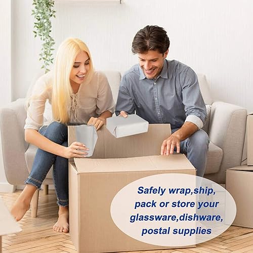 Miniatura 5 de Papel de embalaje de 12 x 12 pulgadas, 100 hojas de papel de embalaje para mudanzas, papel de periódico limpio sin imprimir, adecuado para embalar,