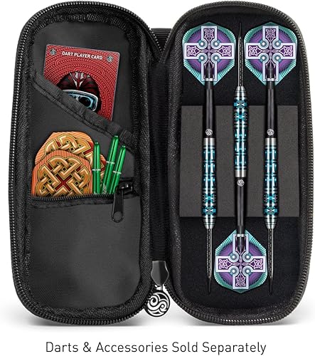 Miniatura 2 de Shot Darts - Funda táctica delgada para dardos rojos, 3 ranuras firmes con capacidad para 3 dardos totalmente montados con bolsillo profundo con