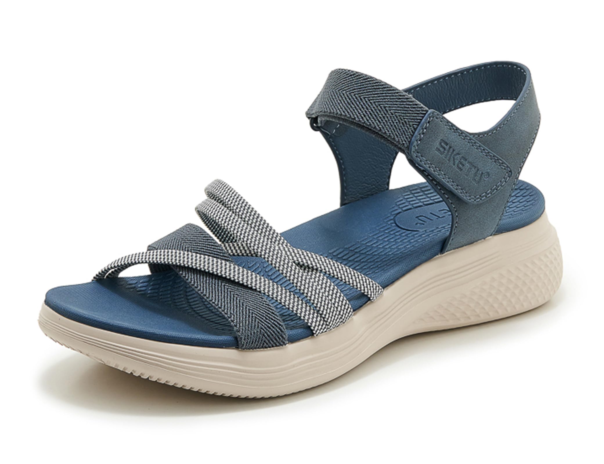 Meik Mangni Damen Trekking Sandalen Sommer Wandersandalen Bequeme Plateau Sandaletten rutschfeste Sportsandalen Flache Flache 35-42 EU