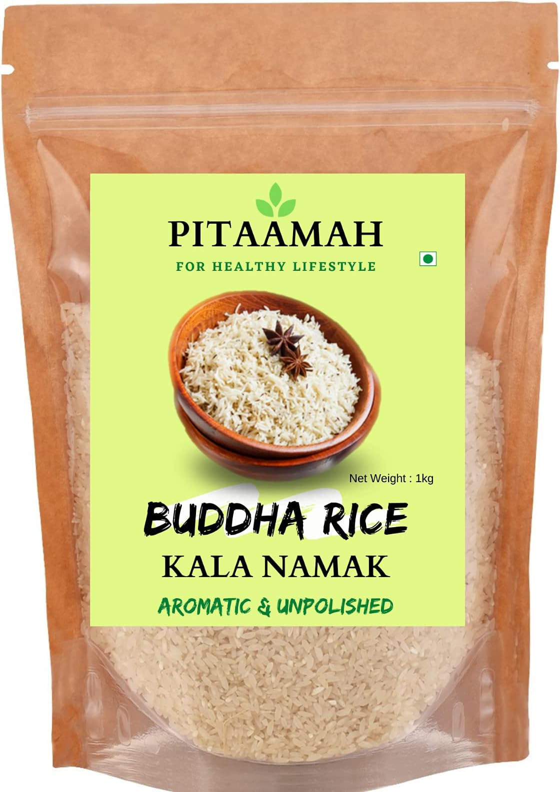 Pitaamah Kala Namak Rice | 3kg | Aromatic Rice | Traditionally Milled | Unpolished Rice | Diabetic Friendly | Directly From Farmers