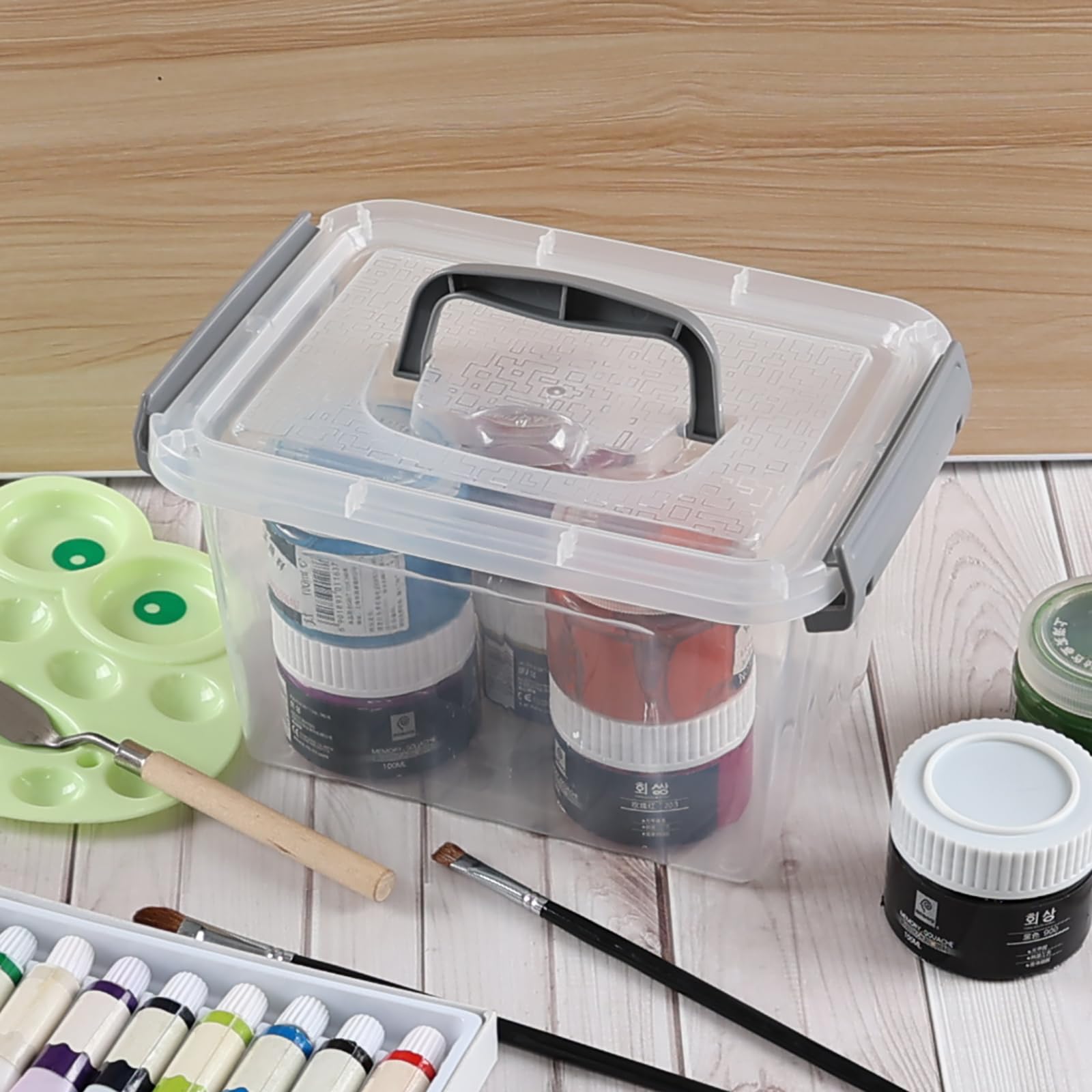 4 Pack 10.5 Quart Clear Storage Box, Plastic Storage Bins With Lids Stackable Latching Box With Handle Durable Storage Containers For Organizing - View #7