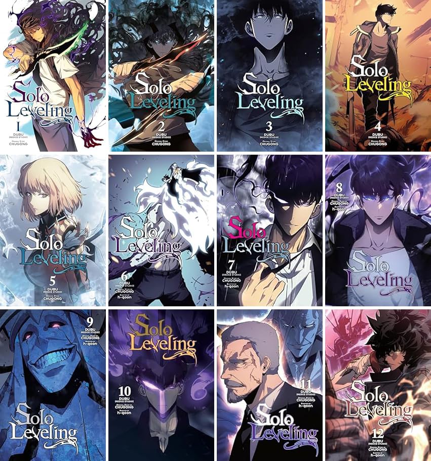 Solo Leveling Manga Series, Vol 1-12, 12 Collection Books Set by Chugong