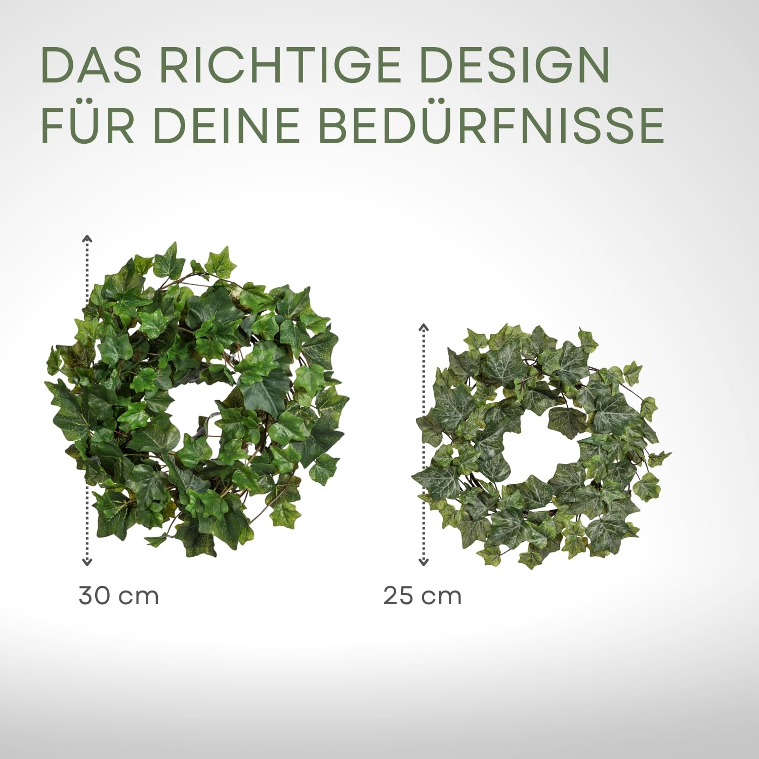 Amazon.de: CREATIV green knstlicher Efeu Kranz 30cm I Efeu knstlich mit  143 naturgetreuen Blttern in grn I hochwertige Hngepflanze knstlich I  schne Kunstpflanze hngend ideal als Indoor Deko