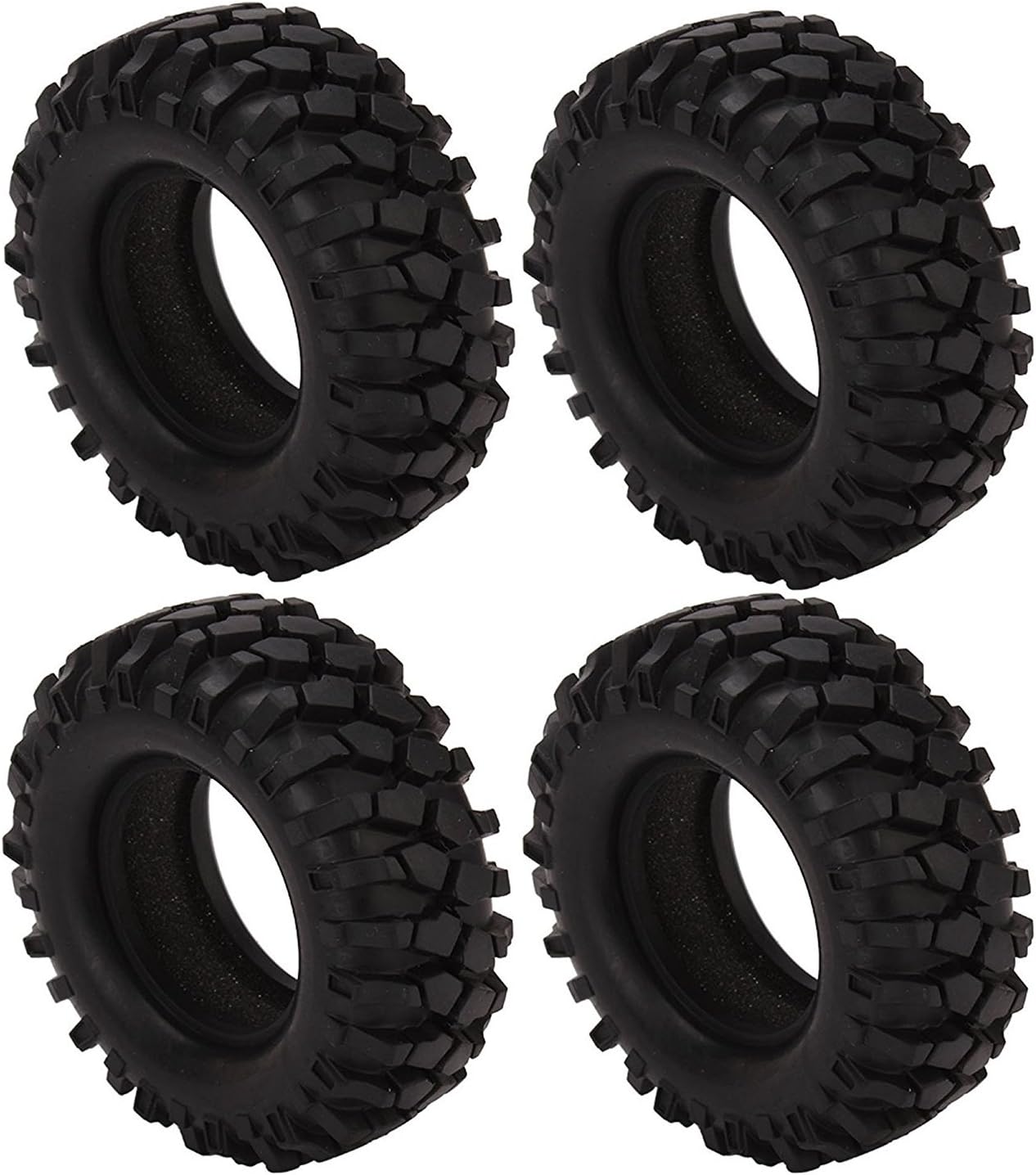 4PCS 108mm Rubber Tyre Tires for 1:10 RC Rock Crawler Car D90 Axial SCX10 Trx4 1.9" Wheel