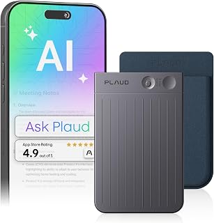 Plaud Note AI Voice Recorder: 112-Language Transcription, 64GB Slim Note Taker for Meetings, Lectures & Calls - Navy Blue