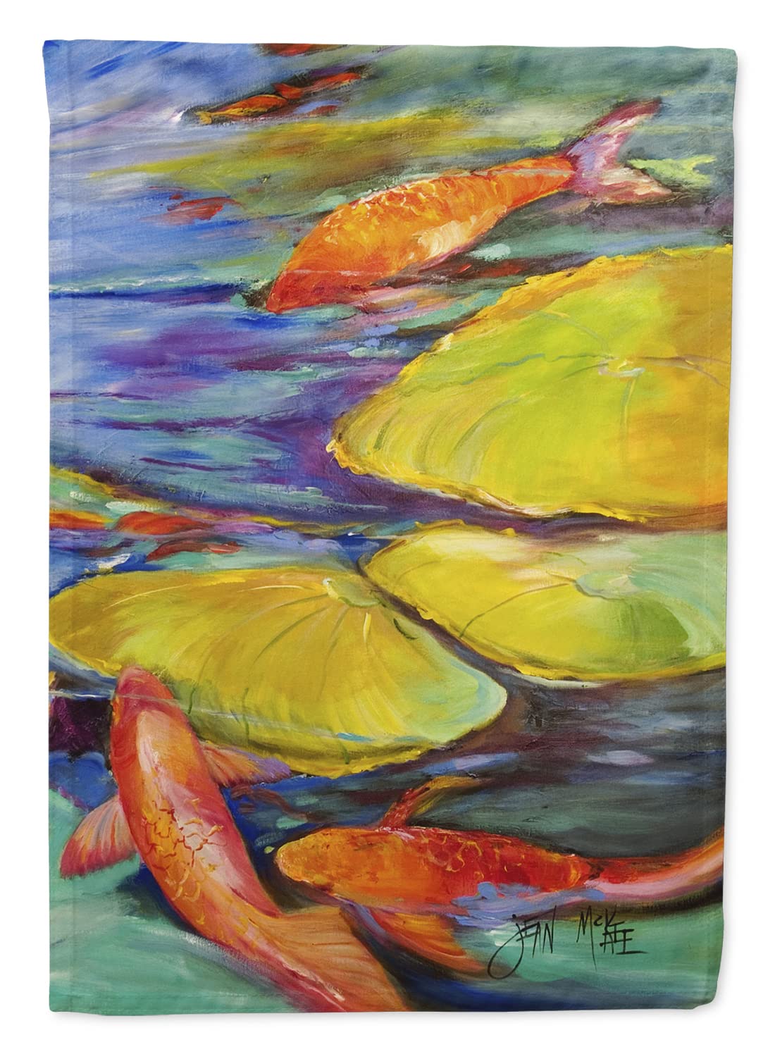 Drapeau sur toile Koi Caroline S Treasures JMK1169CHF grand modèle multicolore pour décoration