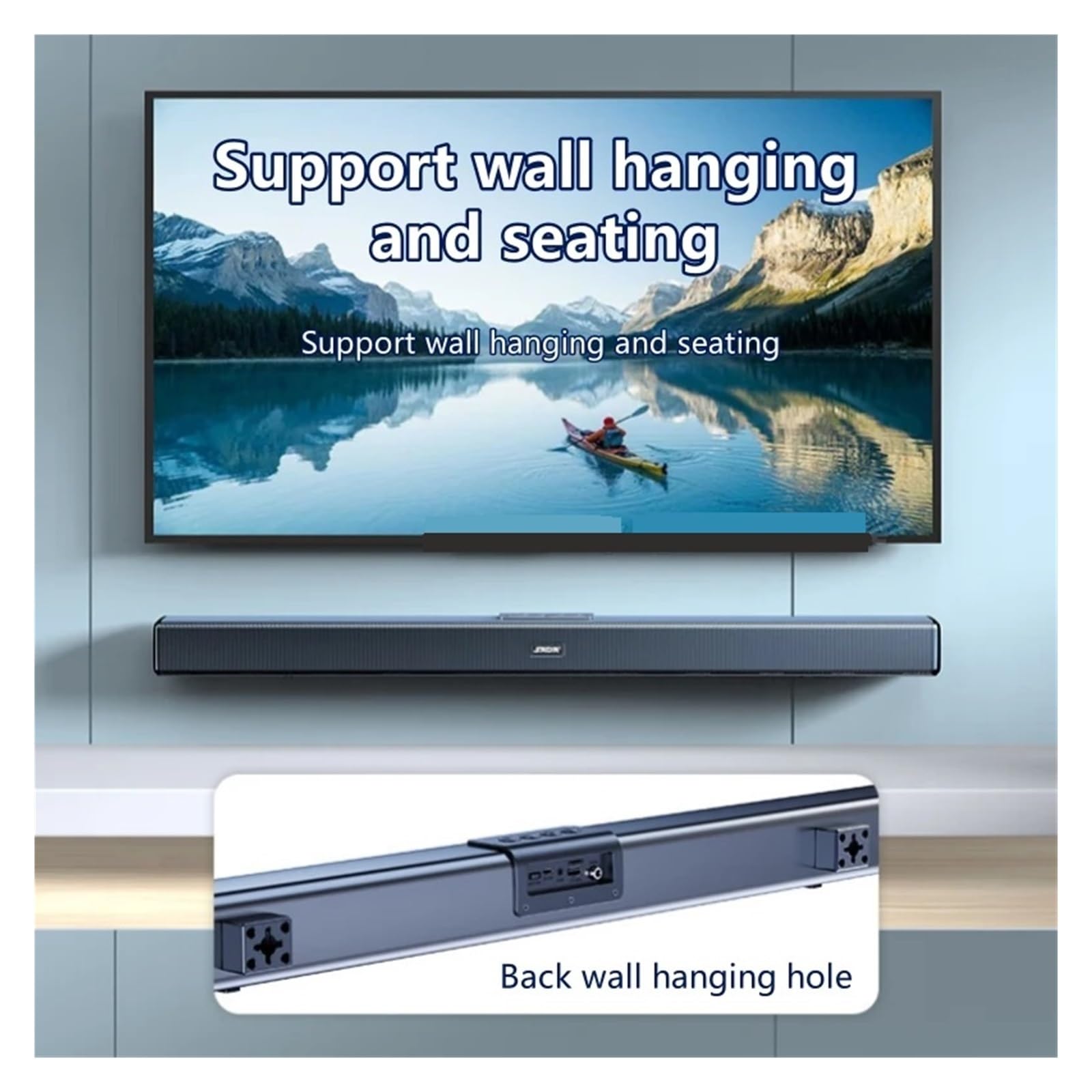 40W Telewizor Audio Echo Ścienny Kinowy Pasek Głośniki Bluetooth Subwoofer Stereo Surround Sound Bar DośWiadczenie Jak W Kinie