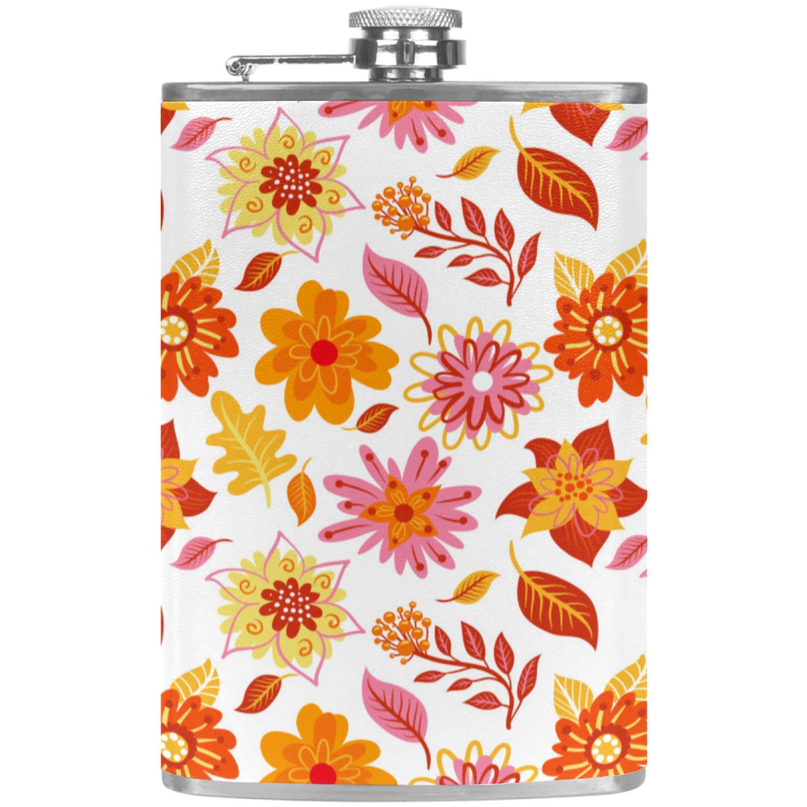 Flasque à whisky fleurs d'automne cadeau buveurs pour fête