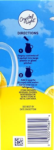 Miniatura 52 de Crystal Light - Mezcla de bebida en polvo con sabor natural a limonada, sin azúcar, 48 paquetes