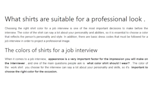 What shirts are suitable for a professional look .