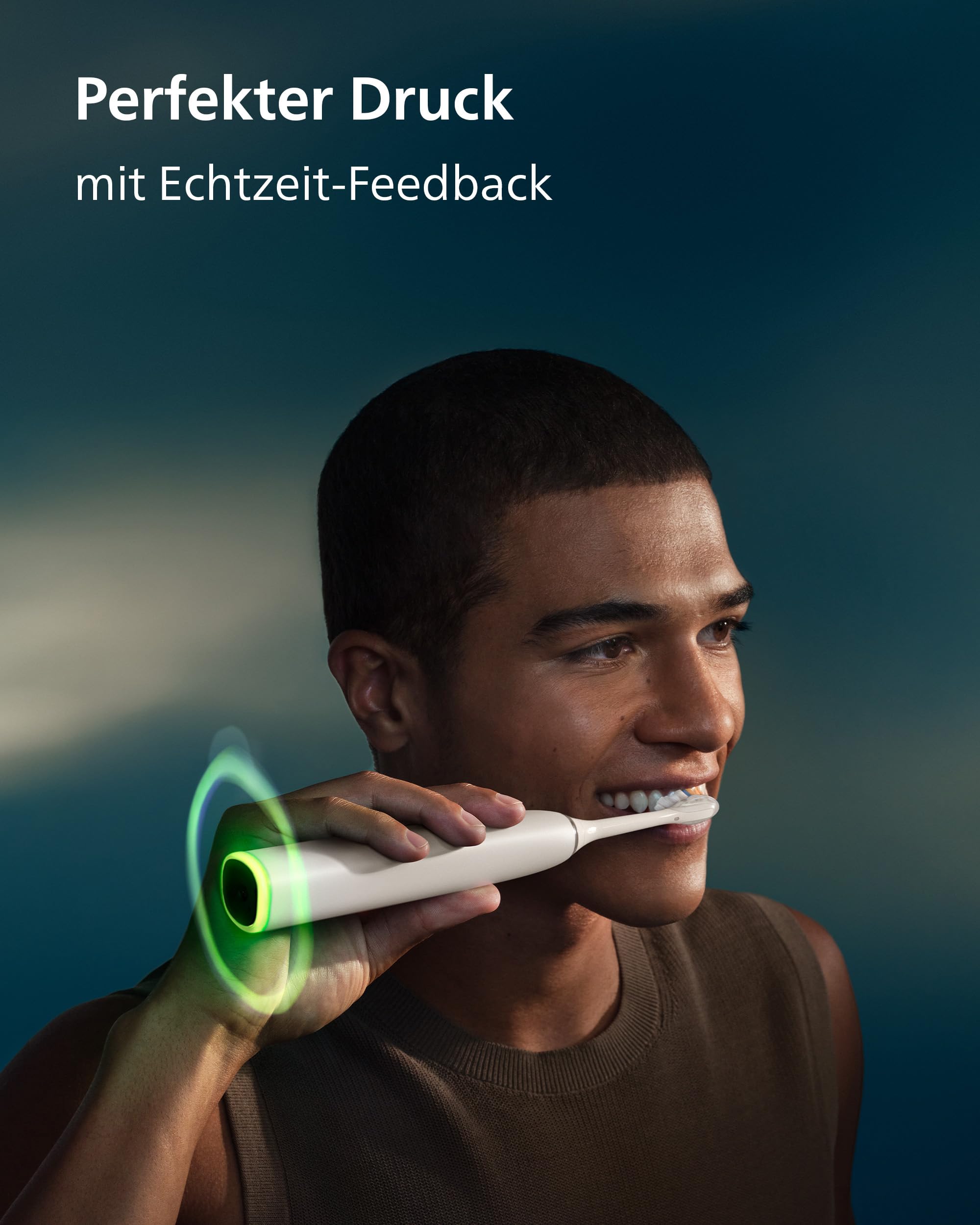 Philips Sonicare Next-Generation DiamondClean 8500 elektrische Zahnbürste - mit intelligenter Andruckkontrolle und 18 Einstellungen, Pulverweiß, HX8515/11