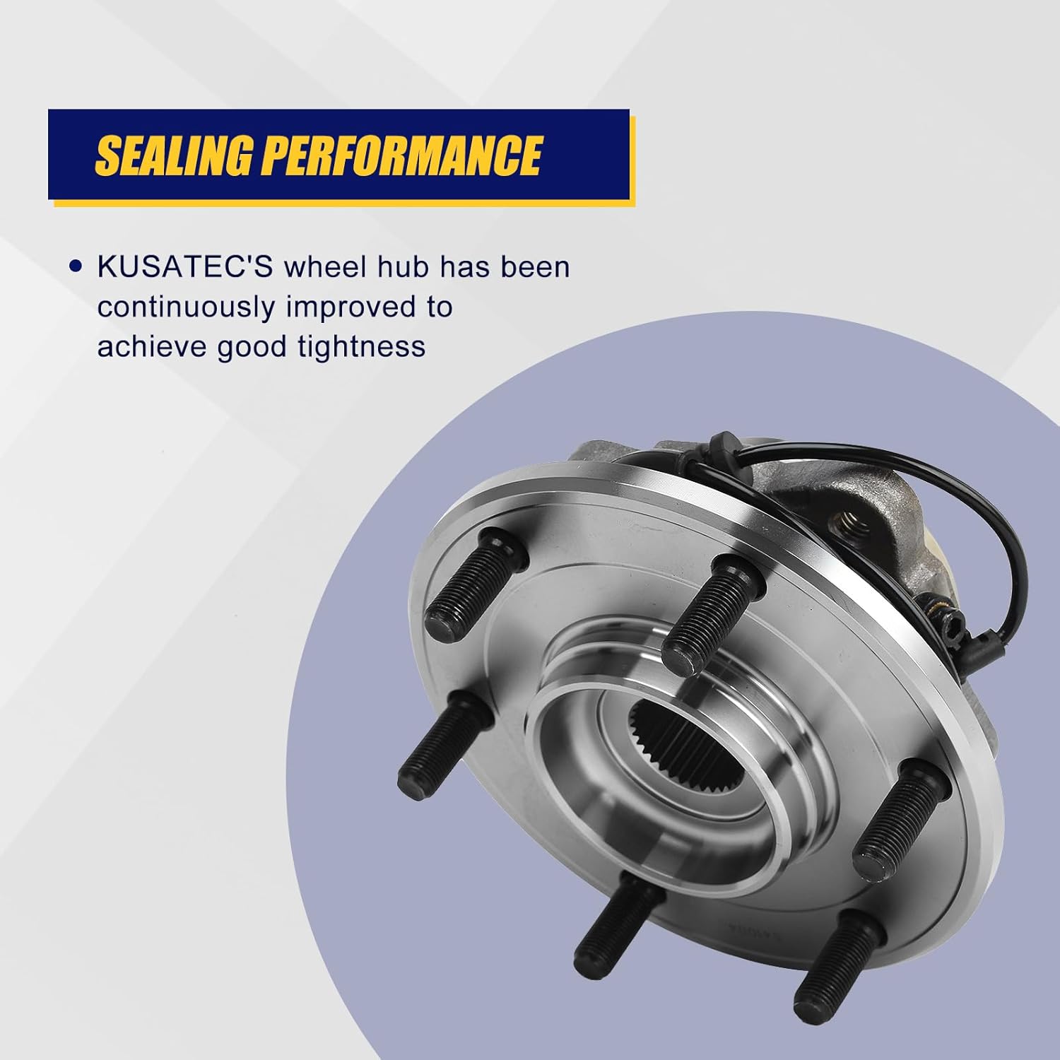 KUSATEC 541004 Rear Wheel Bearing and Hub Assembly Compatible with 2004-2010 Infiniti QX56, 2005-2012 Nissan Armada 2004 Pathfinder Armada, 6 Lug Bolts w/ABS