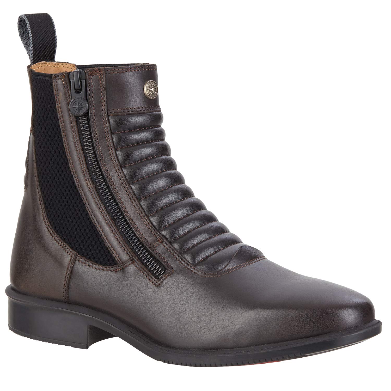 Reit-Stiefelette »LEGACY SZ MILANO« aus weichem Rindsleder | Designt in Italien | Reit-Schlupf-Schuh mit ULTIMA-RS Gummisohle | Komforteinlegsohle | Reißverschluss seitlich | Schwarz, Braun