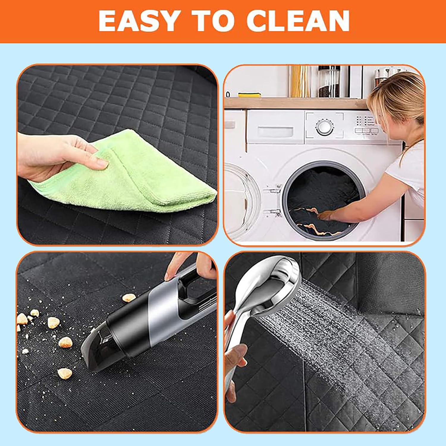 Dog Car Seat Cover for Back Seat for Mercedes Benz GLC 300 /GLC 43 AMG, Scratch-Resistant Anti-Slip Hammock Car Seat Protector with Mesh Window, Storage Pocket,B