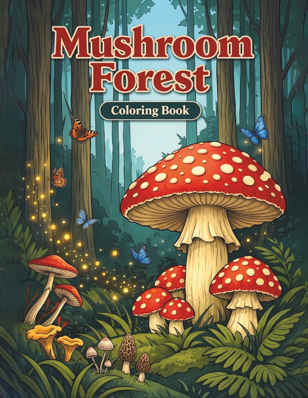 Mushroom Forest: A Cozy Woodland Coloring Book