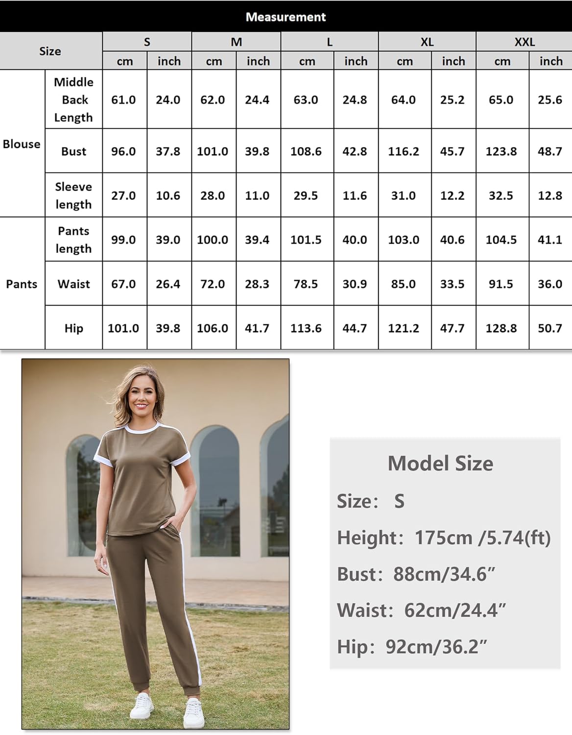 Marvmys Women Short Sleeve Tracksuit Set 2 Piece Sweat Set Outfits Color Block Jogging Suits with Pockets - Image 6