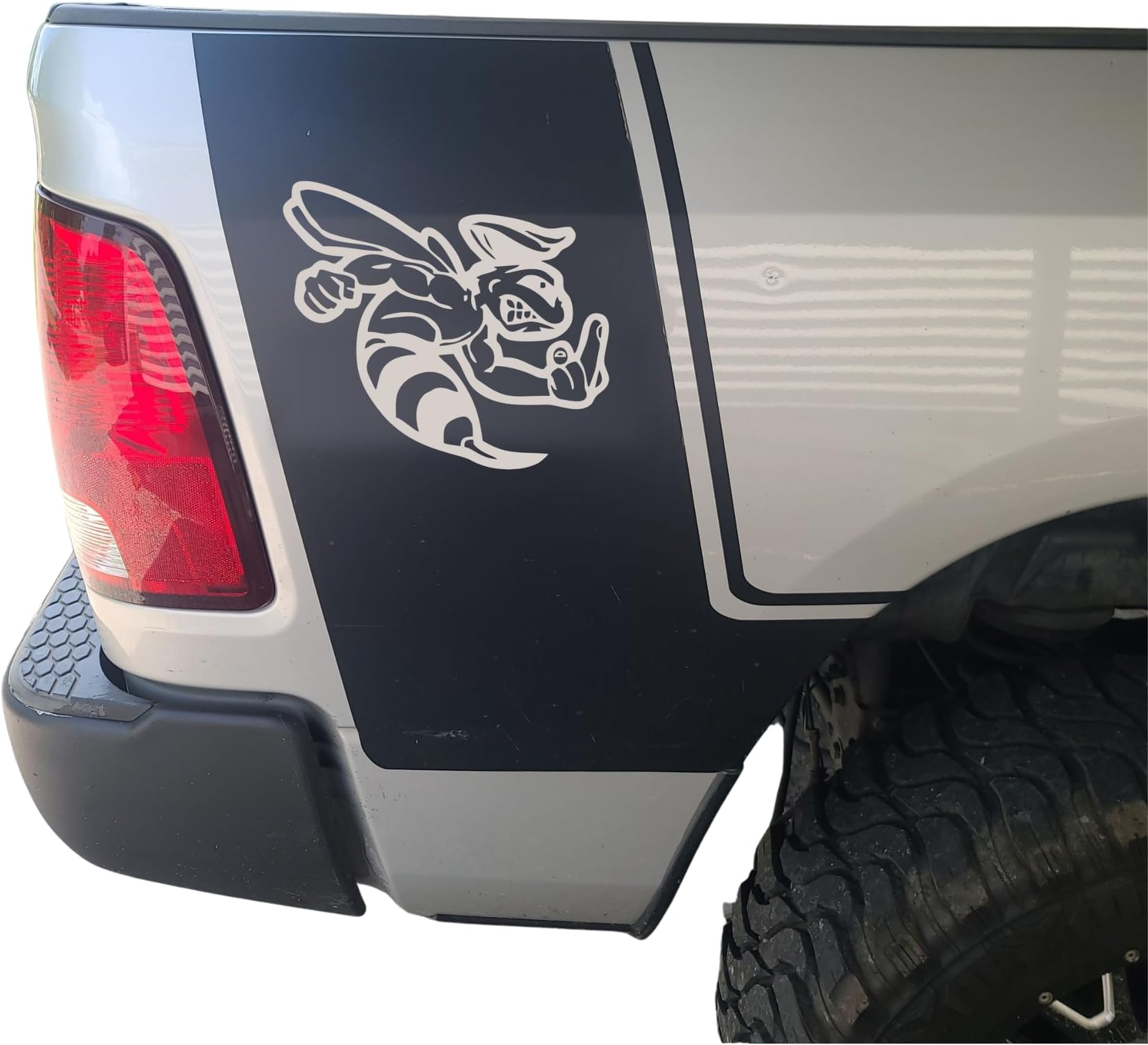 Bee With Middle Finger Decals Fits Dodge Ram 1500 Stripes 5.7 Liter Truck Rumble Rear Bed For 4x4 Off Road Performance Vinyl Graphics