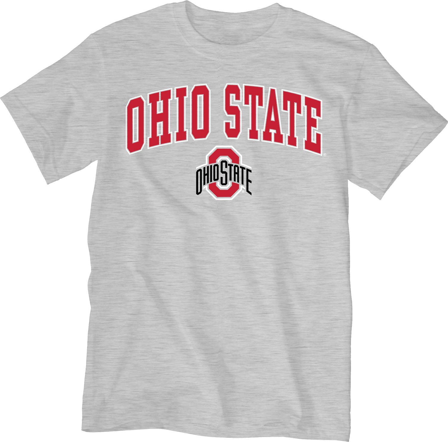 NCAA Ohio State Buckeyes męski T-shirt szary łuk w górę, Ohio State Buckeyes szary, średni