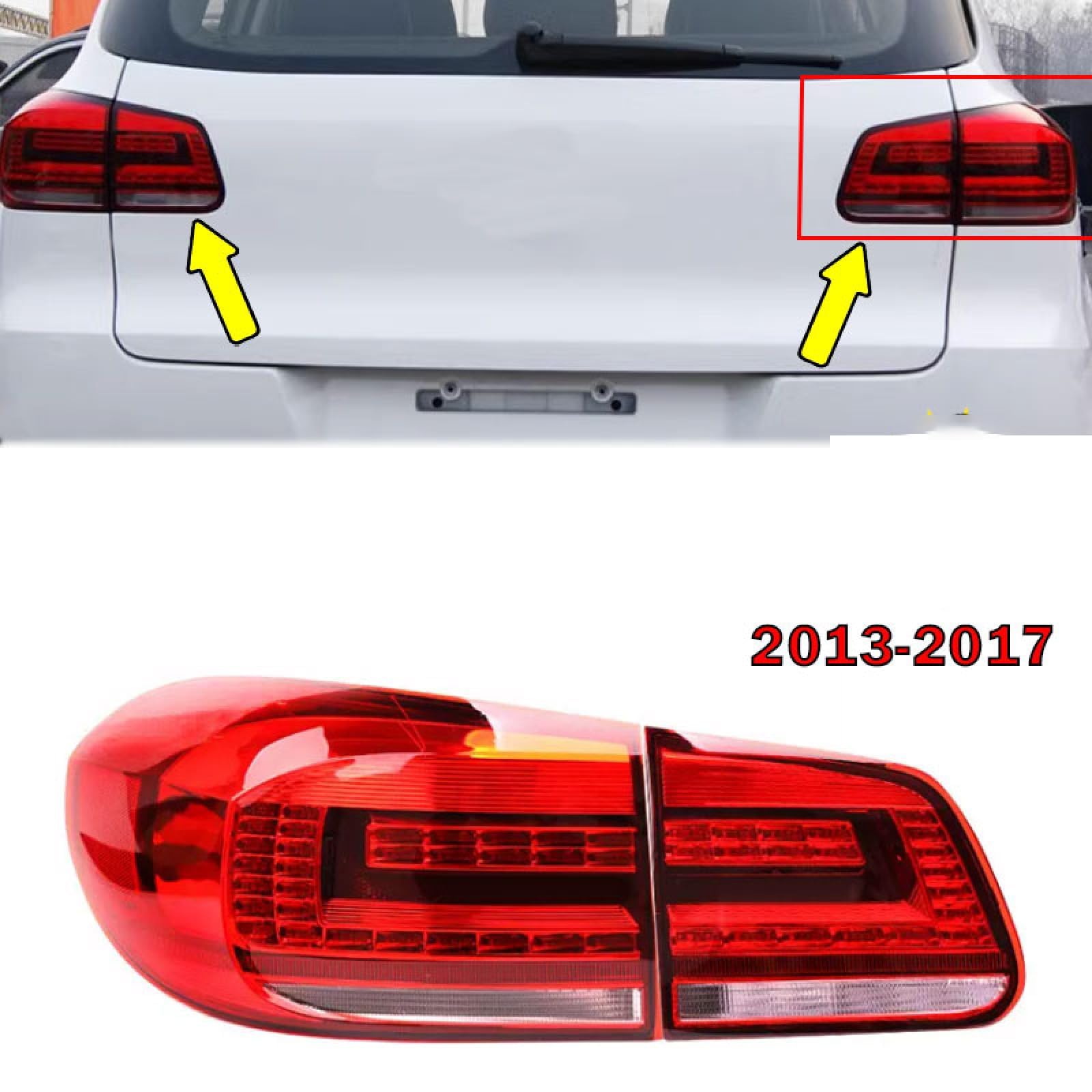 Troisième Feu Stop Pour VW Pour P&assat 2006 2007 2008 2009 2010 Pour Tiguan 2009-2015 Frein À Montage Élevé Troisième Feu Stop Feu Feu De Frein à Montage élevé (Color : 1